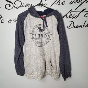 Original Northern Apparel Canada Gray and Blue Hoodie | Sweatshirt Pullover